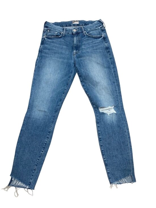 MOTHER Denim - Mother Denim The Looker Ankle Step Fray Blue Jeans*Exposed Secret Sister*Size 28